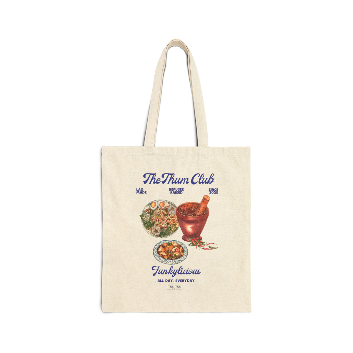 The Thum Club' Natural Canvas Tote – Tuk Tuk Box